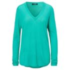 Ralph Lauren Lauren Woman Silk-blend V-neck Sweater Tropic Turquoise