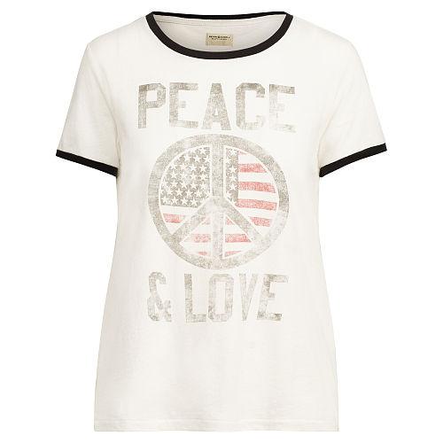 Ralph Lauren Denim & Supply Cotton Jersey Graphic Tee Cream/black