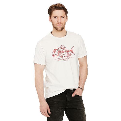 Ralph Lauren Denim & Supply Cotton Jersey Graphic Tee Antique Cream Red Hook