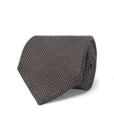 Ralph Lauren Print Cashmere-silk Tie Charcoal