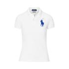 Ralph Lauren Skinny Fit Big Pony Polo Shirt White