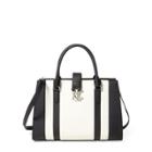 Ralph Lauren Two-tone Brigitte Ii Satchel Black/white