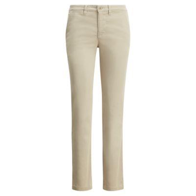 Ralph Lauren Stretch Twill Straight Pant Birch Khaki 0p