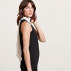 Ralph Lauren Lauren Contrast-neckline Jersey Top Black Multi