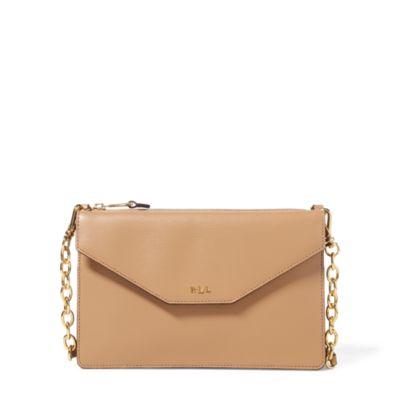 Ralph Lauren Saffiano Erika Crossbody Bag Palomino