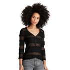 Ralph Lauren Denim & Supply Lace Henley Polo Black