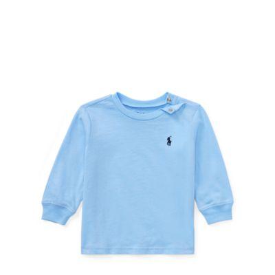 Ralph Lauren Cotton Long-sleeve T-shirt Austin Blue 6m