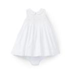 Ralph Lauren Seersucker Dress & Bloomer White 24m