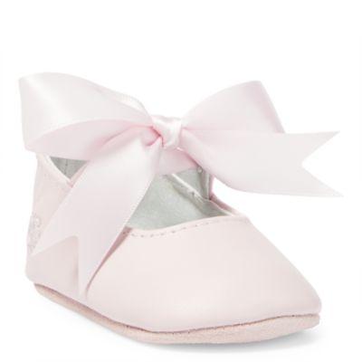 Ralph Lauren Briley Lambskin Slipper Pink Lambskin 0 (0-6 Wks)