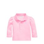Ralph Lauren Cotton Long-sleeve Polo Shirt Carmel Pink 6m