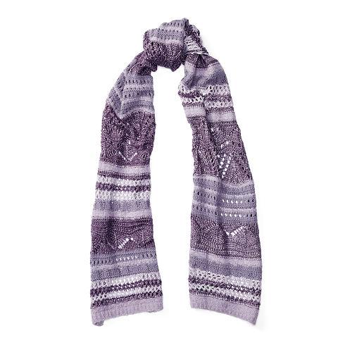 Ralph Lauren Lauren Pointelle-knit Scarf English Purple Multi