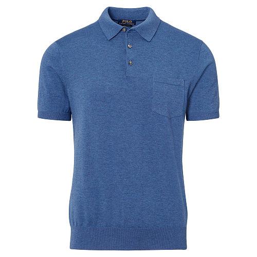 Polo Ralph Lauren Pima Short-sleeve Sweater Denim Heather