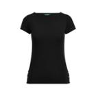 Ralph Lauren Buttoned Cotton Boatneck Top Polo Black
