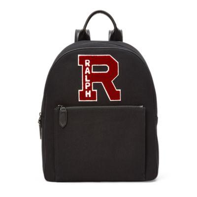 Ralph Lauren Chenille-patch Canvas Backpack Black