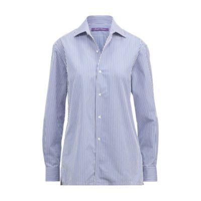 Ralph Lauren Capri Striped Cotton Shirt White/classic Blue