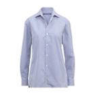 Ralph Lauren Capri Striped Cotton Shirt White/classic Blue