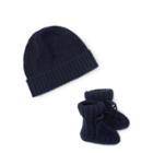 Ralph Lauren Cashmere Beanie & Bootie Set College Navy 6-9m