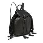 Polo Ralph Lauren Fringed Leather Backpack Black