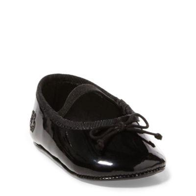 Ralph Lauren Allie Faux-leather Ballet Flat Black Patent 1 (6-12 Wks)