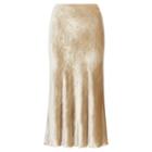 Ralph Lauren Flared Velvet Skirt Desert Grey