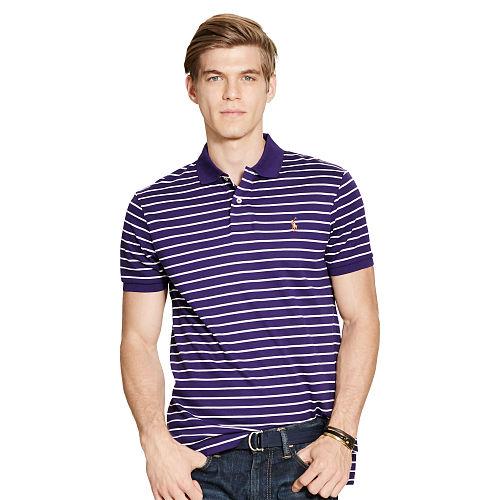 Polo Ralph Lauren Custom-fit Pima Cotton Polo Plum Candy/white