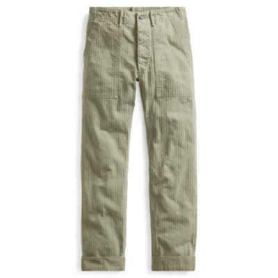 Ralph Lauren Cotton Herringbone Army Pant Brewster Green