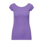 Ralph Lauren Cotton Off-the-shoulder Tee Deep Lilac
