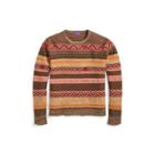 Ralph Lauren Patterned Crewneck Sweater Olive Multi