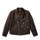 Ralph Lauren Rrl Cotton-blend Moto Jacket Boot Black