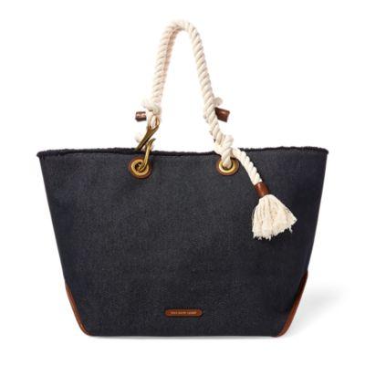 Ralph Lauren Braided-rope Canvas Tote Navy