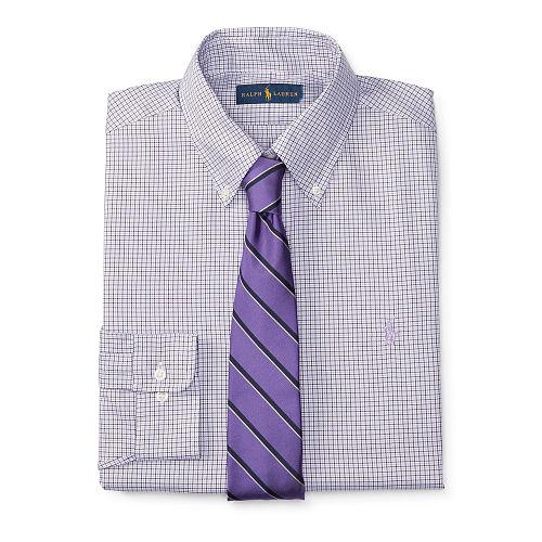 Polo Ralph Lauren Checked Twill Dress Shirt 1027c Lavender/black