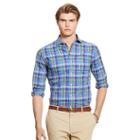 Polo Ralph Lauren Slim-fit Plaid Poplin Shirt Liberty Blue/pine