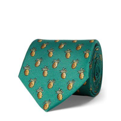 Ralph Lauren Pineapple Silk Narrow Tie Teal