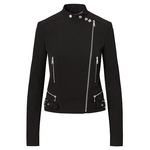 Ralph Lauren Lauren Stretch Twill Moto Jacket Black