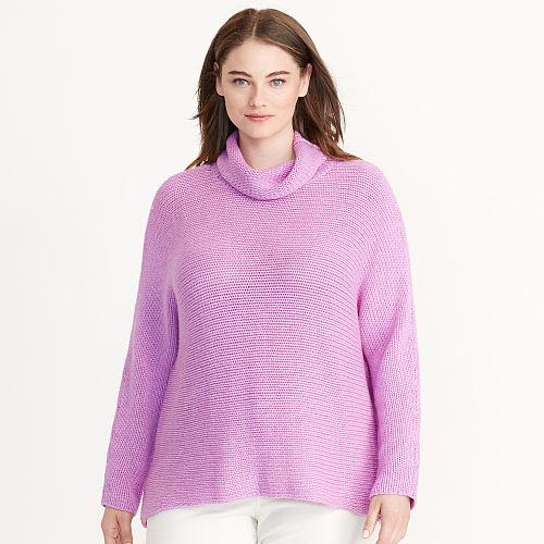 Ralph Lauren Lauren Woman Dolman Funnelneck Sweater Hyancith