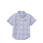 Ralph Lauren Plaid Stretch Cotton Shirt White Multi 18m