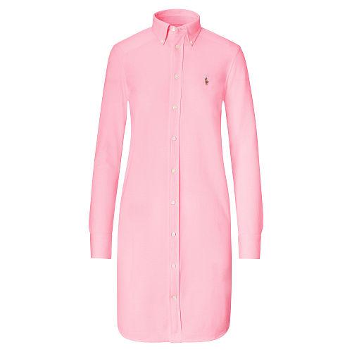 Polo Ralph Lauren Knit Oxford Shirtdress Carmel Pink