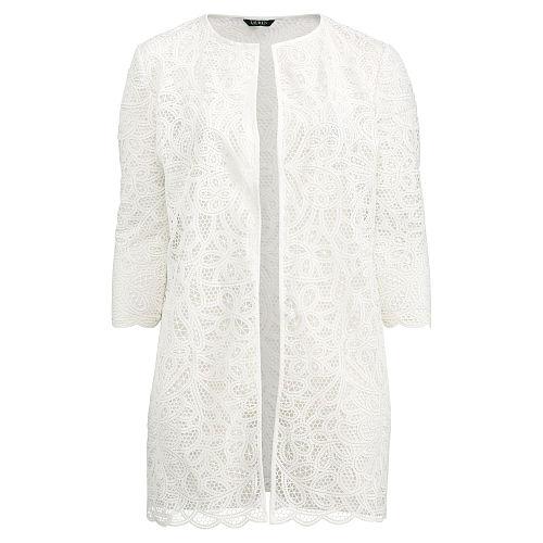 Ralph Lauren Lauren Woman Lace Open-front Duster White