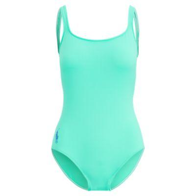 Ralph Lauren Scoopback One-piece Swimsuit Lagoon