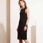 Ralph Lauren Lauren Asymmetrical-back Jersey Dress Black