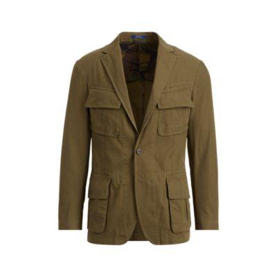 Ralph Lauren Morgan Cotton Gabardine Jacket Olive