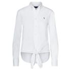 Polo Ralph Lauren Tie-front Oxford Shirt Bsr White