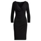 Ralph Lauren Jersey Faux-wrap Dress Black