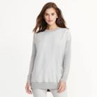 Ralph Lauren Lauren Twill-front Silk-blend Sweater Platinum Heather