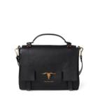 Ralph Lauren Leather Schooly Bag Black