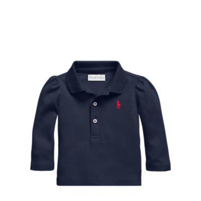 Ralph Lauren Cotton Long-sleeve Polo Shirt Navy 6m