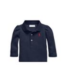 Ralph Lauren Cotton Long-sleeve Polo Shirt Navy 6m