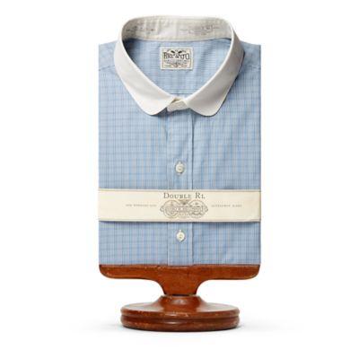 Ralph Lauren Checked Poplin Shirt Rl 123 Navy White