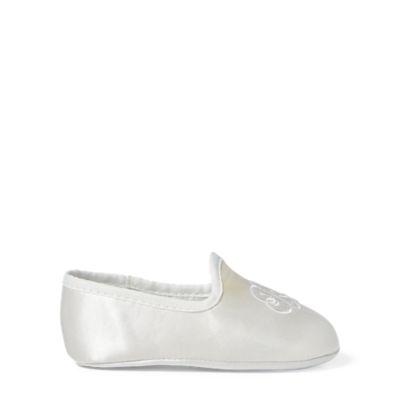 Ralph Lauren Jaiden Satin Slipper White 9-12m