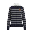 Ralph Lauren Layered Bullion-patch Sweater Rl Navy/sterling